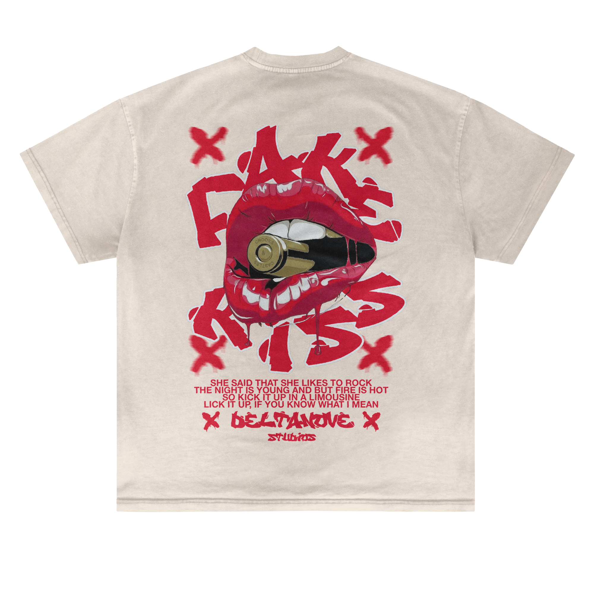 T-shirt Deltanove Fake Kiss 24H EXPRESS SHIPMENT