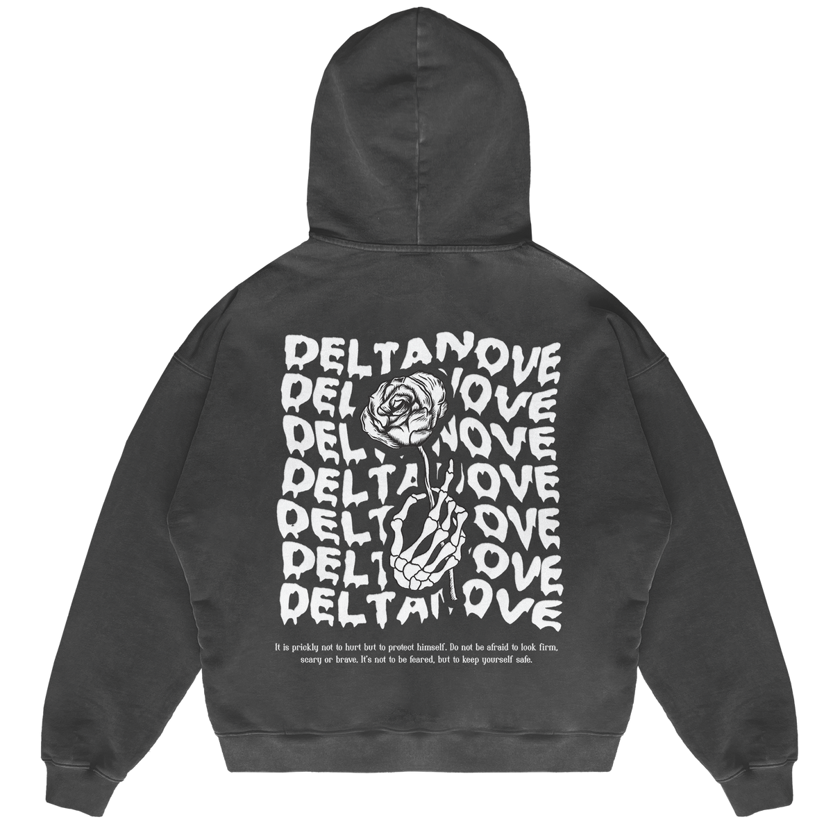 Felpa Hoodie Deltanove Flower 24H EXPRESS SHIPMENT - not for resale