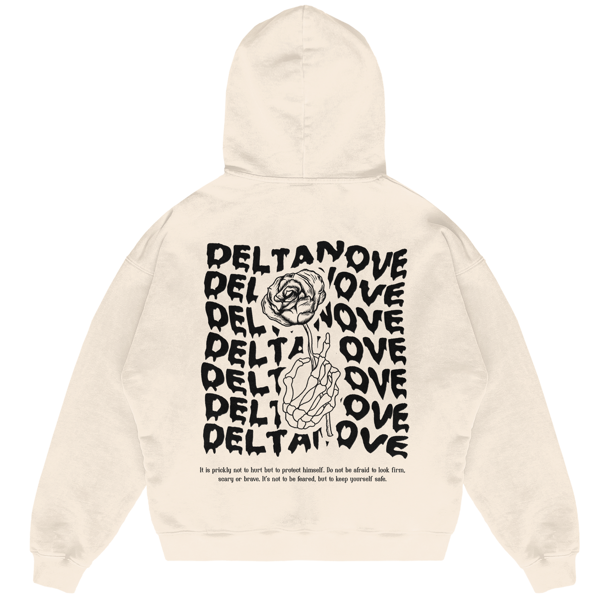 Felpa Hoodie Deltanove Flower 24H EXPRESS SHIPMENT - not for resale