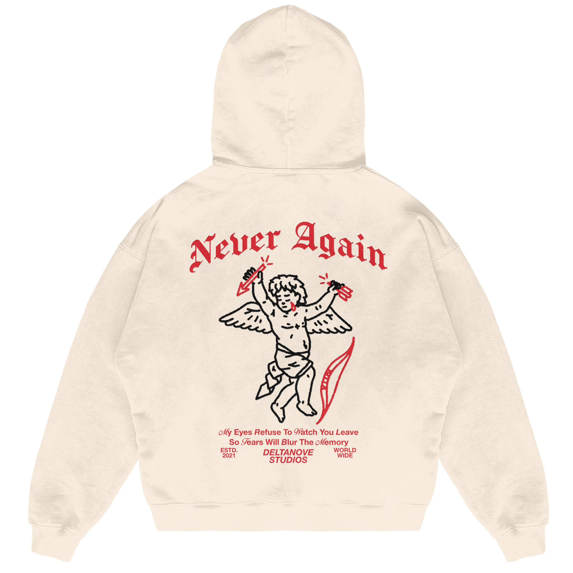 Felpa Hoodie Deltanove Never Again 24H EXPRESS SHIPMENT - not for resale