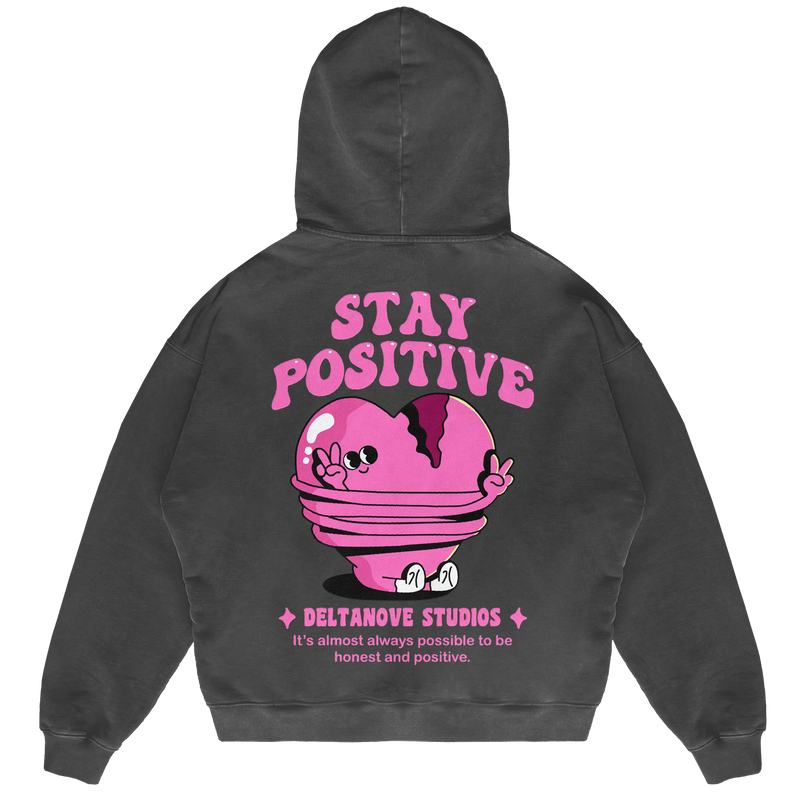 Felpa Hoodie Deltanove Stay Positive