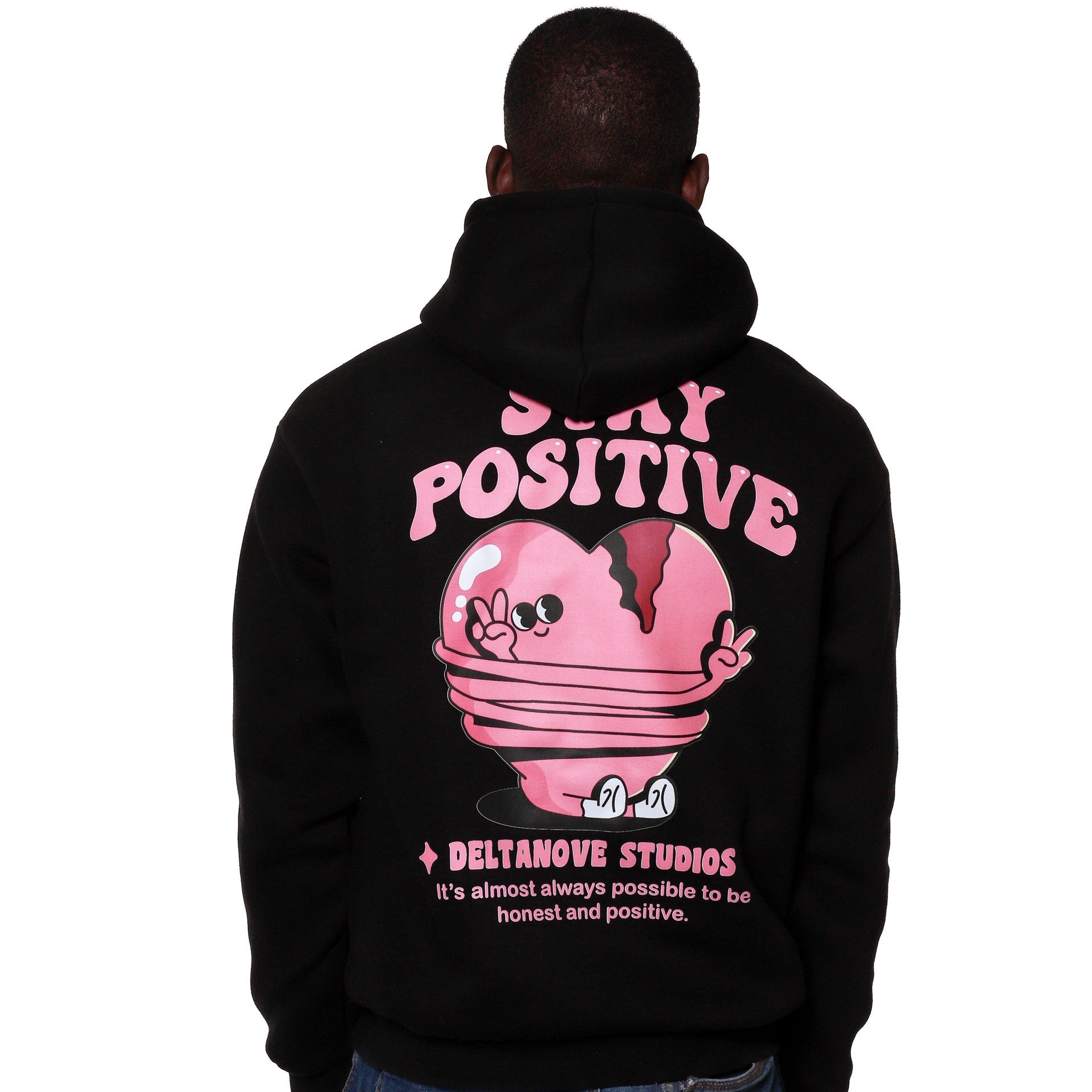 Felpa Hoodie Deltanove Stay positive 24H EXPRESS SHIPMENT - not for resale