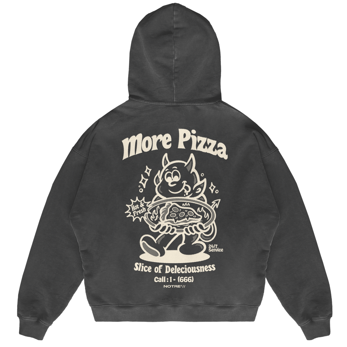 Felpa Hoodie Notre More Pizza 666 24H EXPRESS SHIPMENT - not for resale