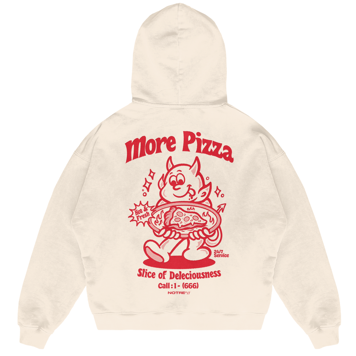 Felpa Hoodie Notre More Pizza 666 24H EXPRESS SHIPMENT - not for resale