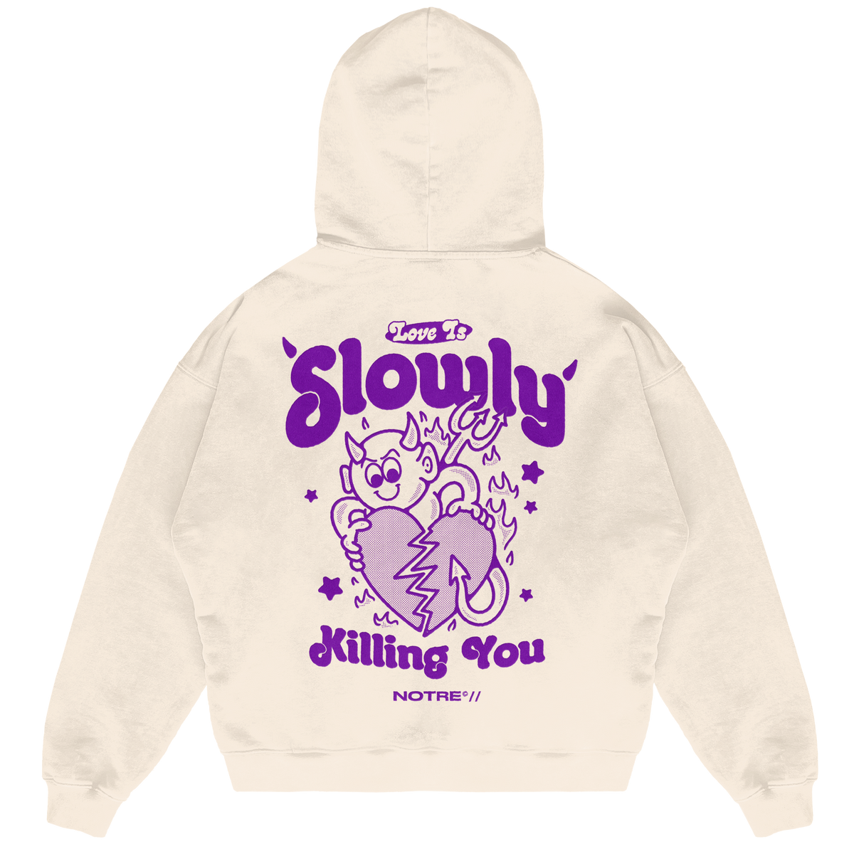 Felpa Hoodie Notre Slowly 24H EXPRESS SHIPMENT - not for resale