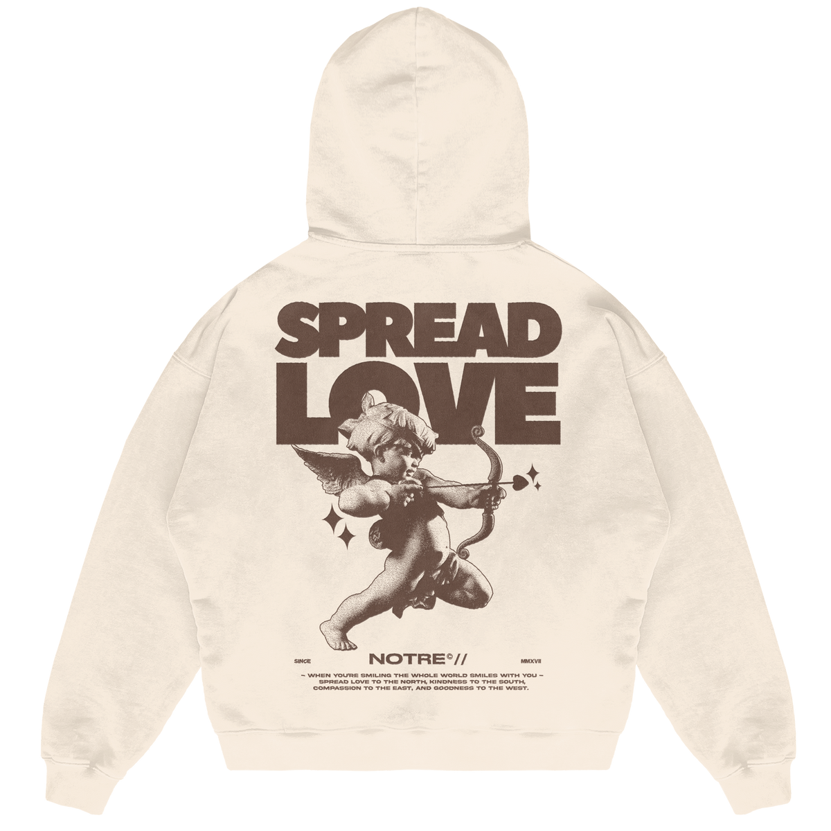 Felpa Hoodie Notre Spread Love 24H EXPRESS SHIPMENT - not for resale