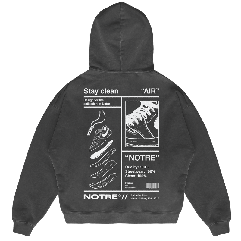Felpa Hoodie Notre Stay Clean