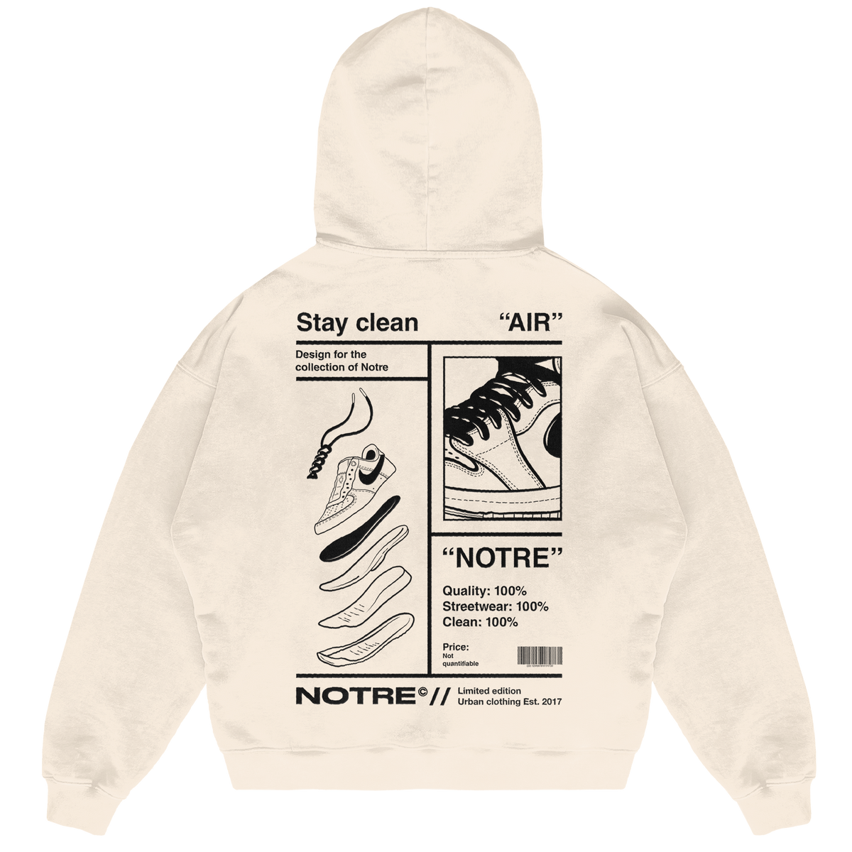 Felpa Hoodie Notre Stay Clean 24H EXPRESS SHIPMENT - not for resale