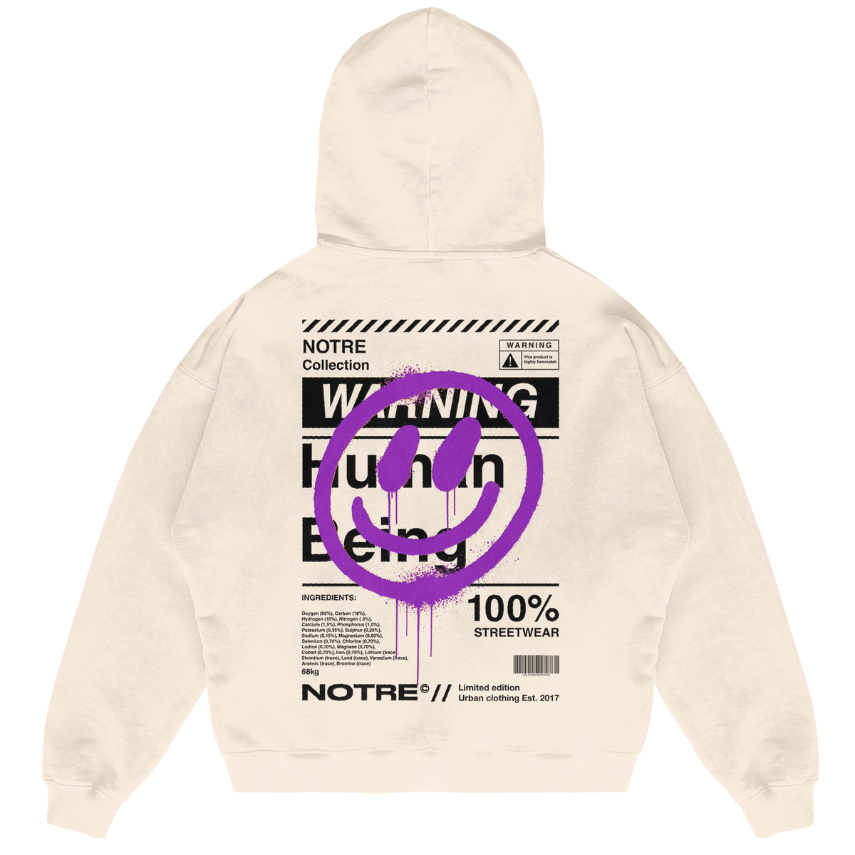 Felpa Hoodie Notre Human Being 24H EXPRESS SHIPMENT - not for resale