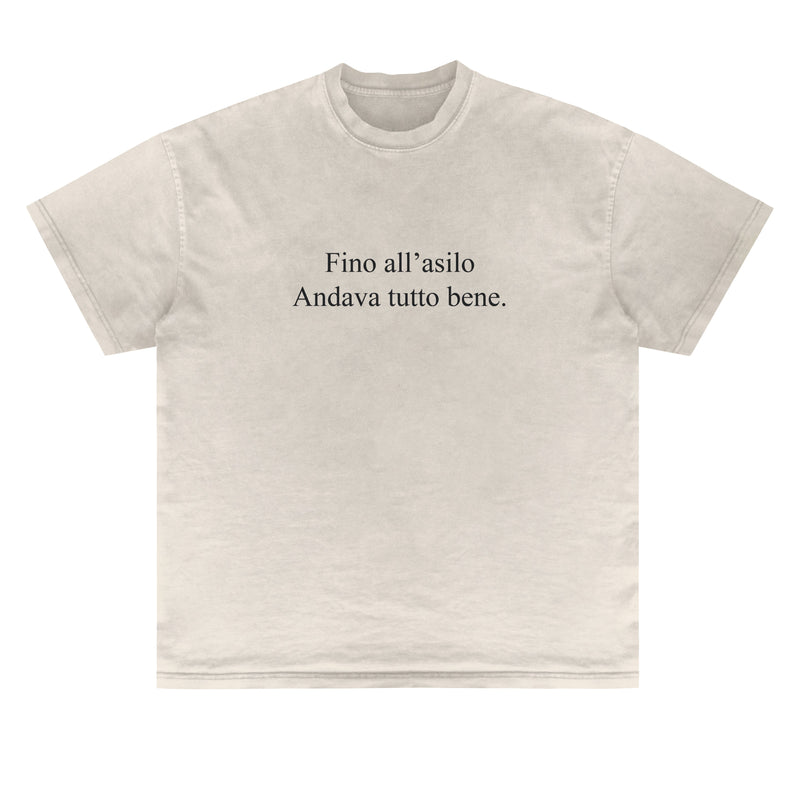 T-shirt KMA Captions Fino all'asilo andava tutto bene