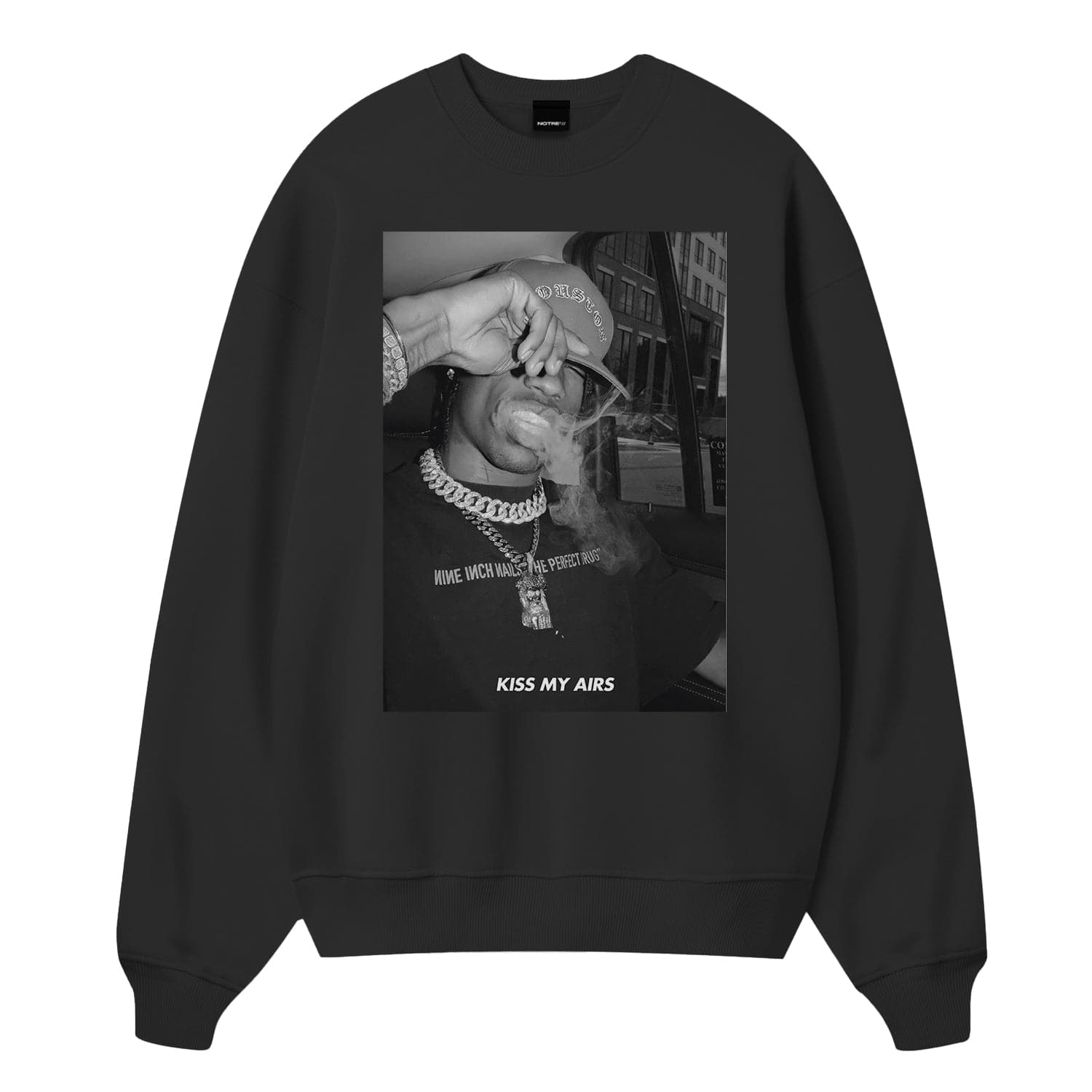 Crewneck KISS MY AIRS Iconic Travis Smoke - not for resale