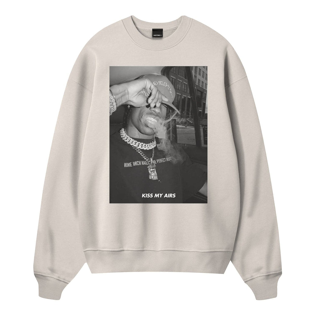Crewneck KISS MY AIRS Iconic Travis Smoke - not for resale