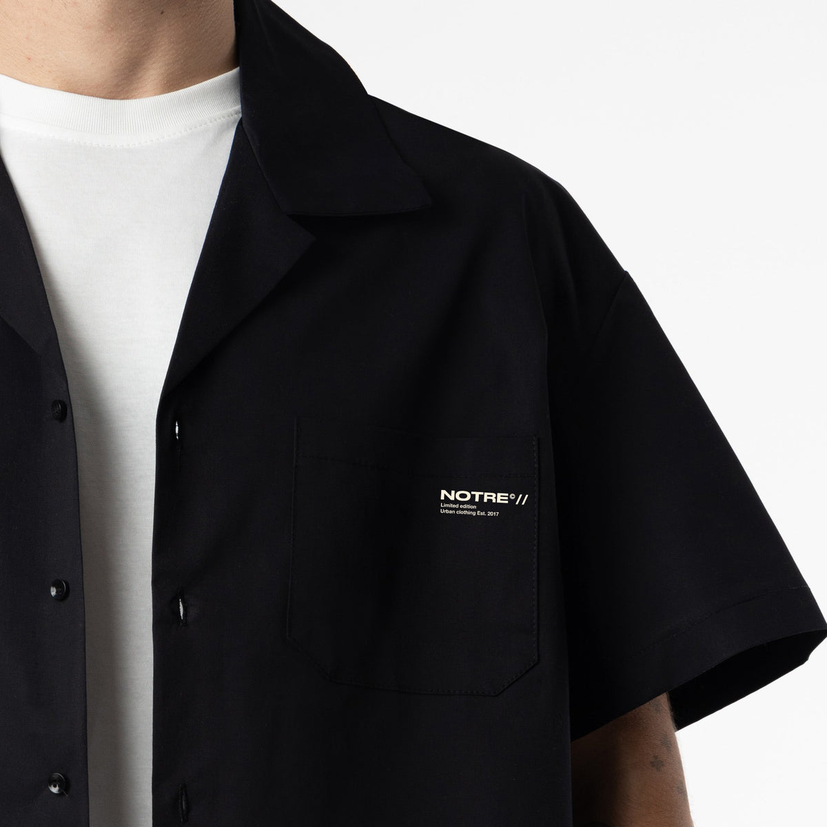 Shirt boxy fit Notre 205Gsm Black