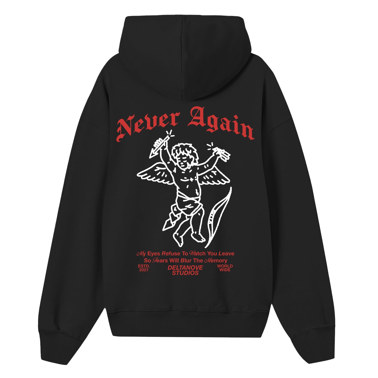 Felpa Hoodie Deltanove Never Again 24H Express Shipment - not for resale