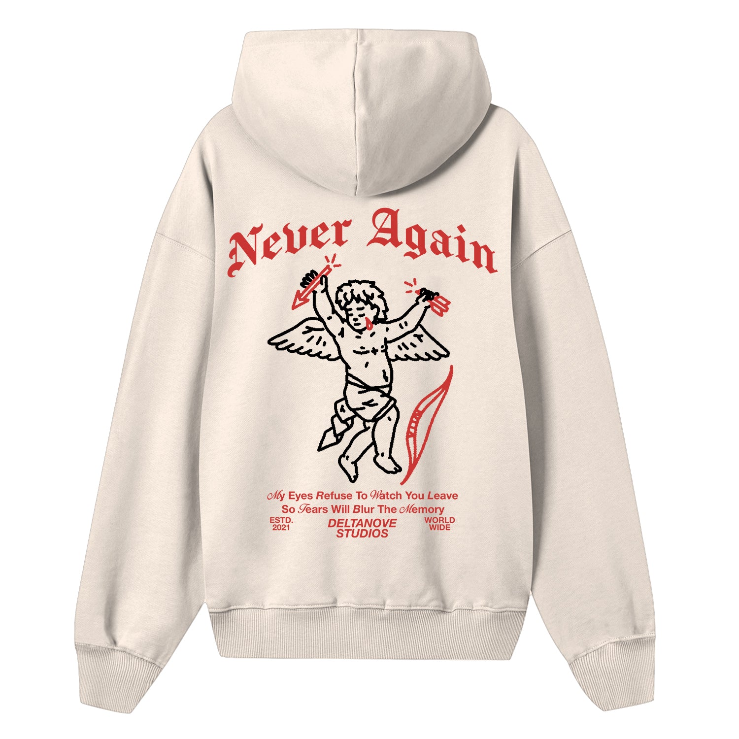 Felpa Hoodie Deltanove Never Again 24H Express Shipment - not for resale