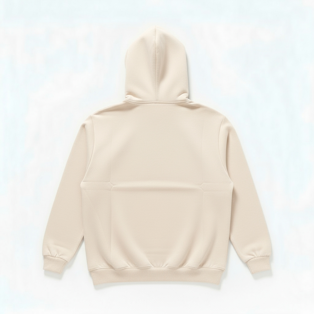 Felpa Hoodie ESSENTIAL 330grsm 100% cotone WARM OFF-WHITE