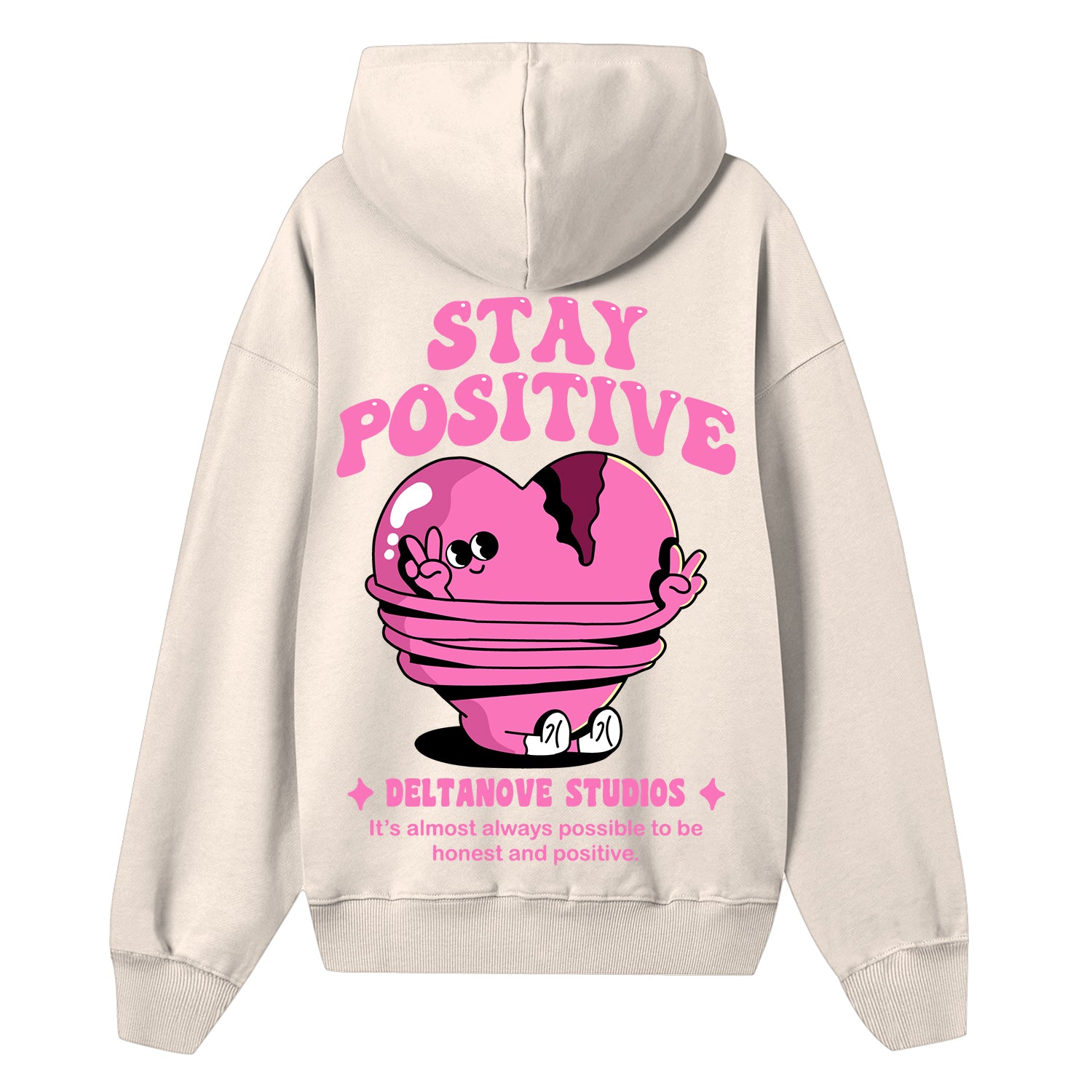 Felpa Hoodie Deltanove Stay positive 24H EXPRESS SHIPMENT - not for resale